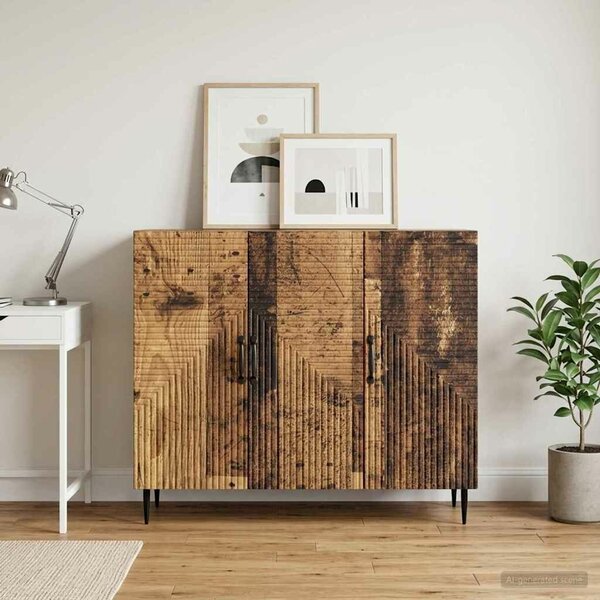 VidaXL Széf Antik Fa 89 x 34,5 x 80 cm Szerelt Fa