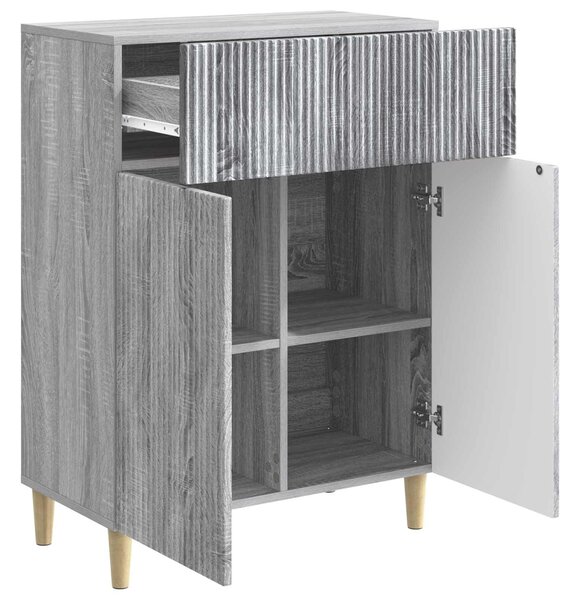 VidaXL Széf fiókkal Szürke Sonoma 66 x 34,5 x 90 cm Szerelt Fa