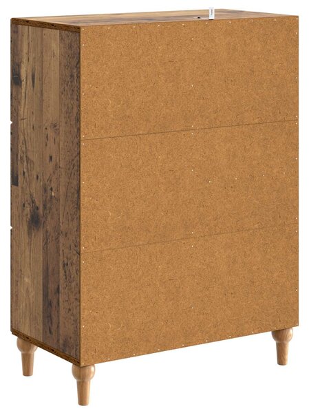 VidaXL Széf fiókkal Antik Fa 66 x 34,5 x 90 cm Szerelt Fa