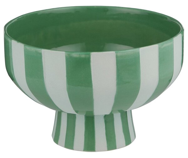 WARM SCANDI kerámia tál Ø25cm bézs/zöld