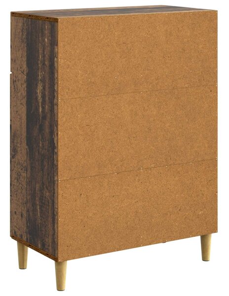 VidaXL Széf fiókkal Antik Fa 66 x 34,5 x 90 cm Szerelt Fa