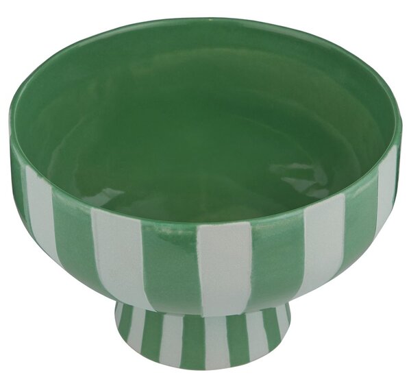 WARM SCANDI kerámia tál Ø25cm bézs/zöld