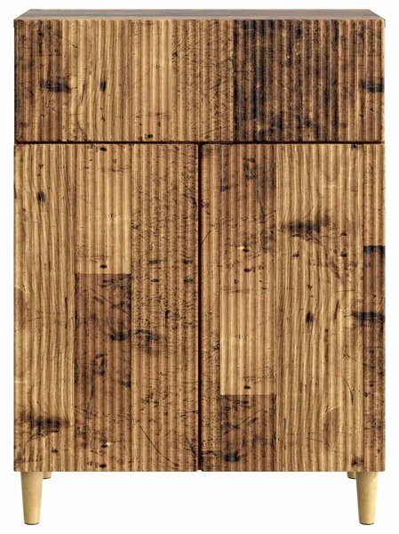 VidaXL Széf fiókkal Antik Fa 66 x 34,5 x 90 cm Szerelt Fa