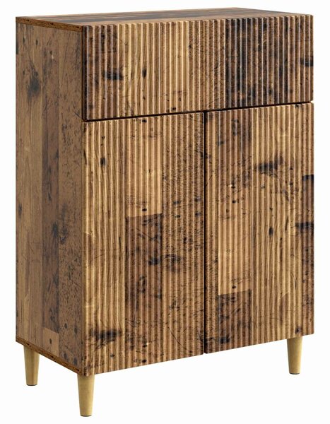 VidaXL Széf fiókkal Antik Fa 66 x 34,5 x 90 cm Szerelt Fa