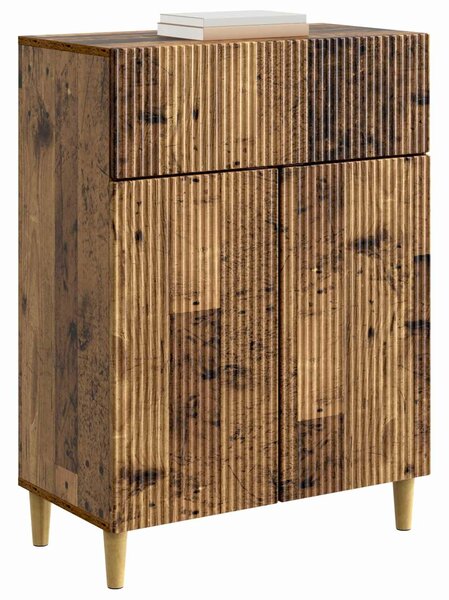 VidaXL Széf fiókkal Antik Fa 66 x 34,5 x 90 cm Szerelt Fa
