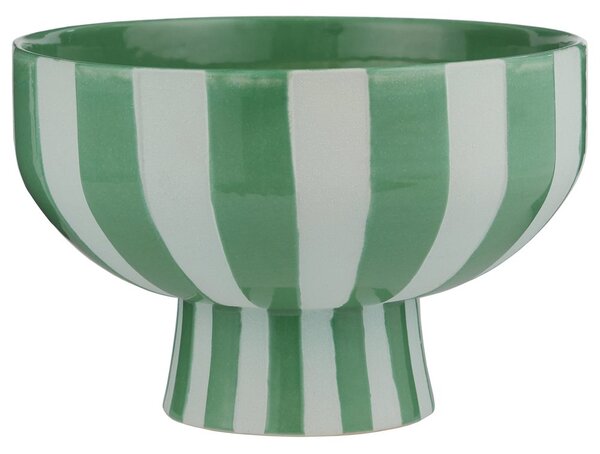 WARM SCANDI kerámia tál Ø25cm bézs/zöld