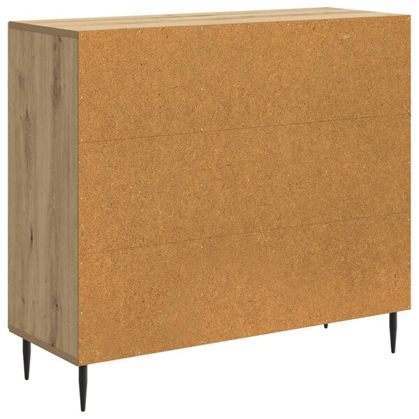 VidaXL Széf Kézműves Tölgy 89 x 34,5 x 80 cm Szerelt Fa