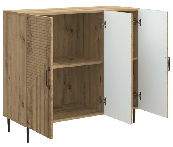 VidaXL Széf Kézműves Tölgy 89 x 34,5 x 80 cm Szerelt Fa