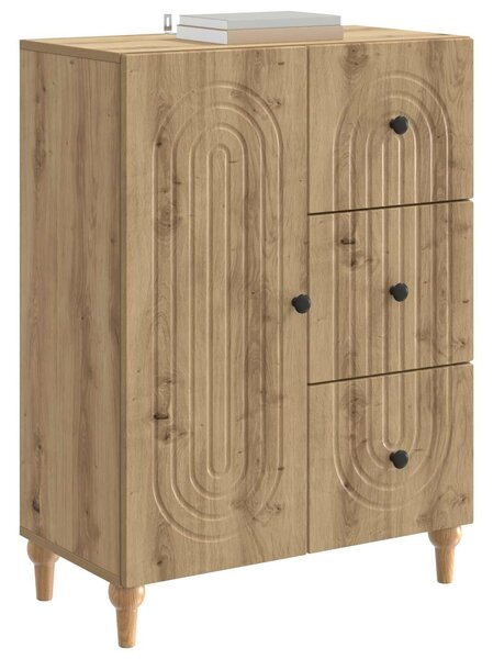 VidaXL Széf Kézműves Tölgy 66 x 34,5 x 90 cm Szerelt Fa