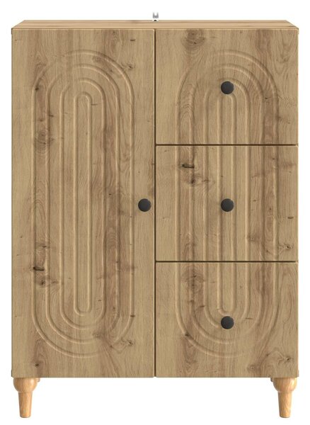 VidaXL Széf Kézműves Tölgy 66 x 34,5 x 90 cm Szerelt Fa