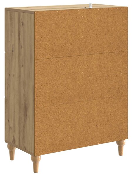 VidaXL Széf Kézműves Tölgy 66 x 34,5 x 90 cm Szerelt Fa