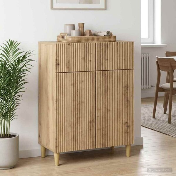 VidaXL Széf Kézműves Tölgy 66 x 34,5 x 90 cm Szerelt Fa