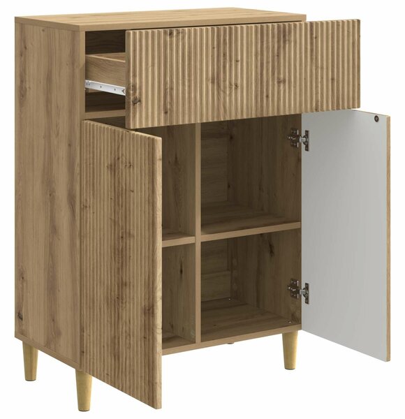 VidaXL Széf Kézműves Tölgy 66 x 34,5 x 90 cm Szerelt Fa