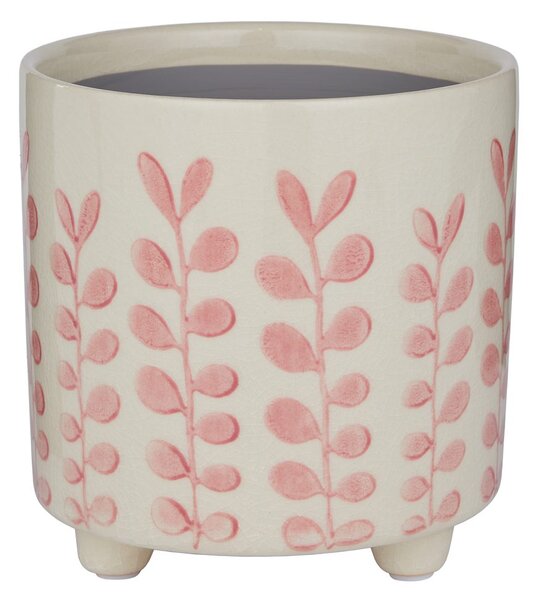 NEW DELFT kaspó, Ø 13,5 cm, rózsaszín virágos
