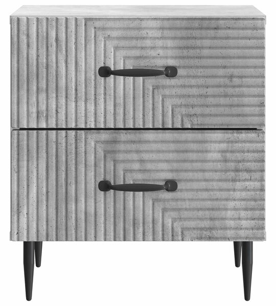 VidaXL Éjjeliszekrény 2 pcs Betonszürke 43 x 34,5 x 47,5 cm Szerelt Fa