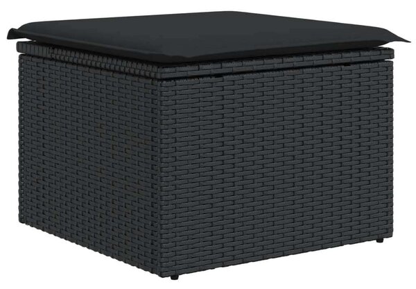 VidaXL Polyrattan Kerti Ülőgarnitúra - 10 részes - Fekete