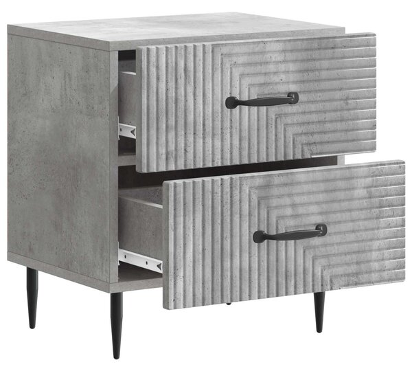 VidaXL Éjjeliszekrény 2 pcs Betonszürke 43 x 34,5 x 47,5 cm Szerelt Fa