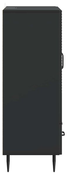 VidaXL Széf fiókkal Fekete 66 x 34,5 x 95 cm Szerelt Fa