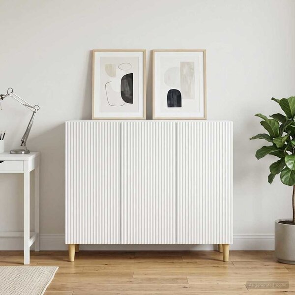 VidaXL Széf Fehér 89 x 34,5 x 80 cm Szerelt Fa