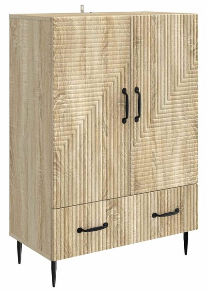 VidaXL Széf fiókkal Sonoma Tölgy 66 x 34,5 x 95 cm Szerelt Fa