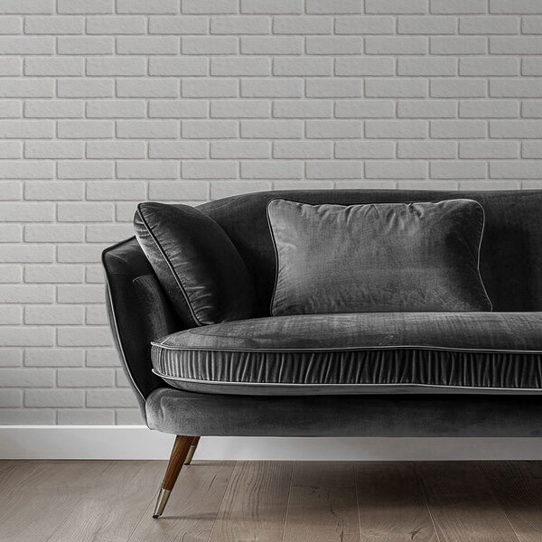 Tapéta Fehér tégla textúra, vízszintes elrendezés, Tapétá loft stílusban, a00877 : Uwalls.hu