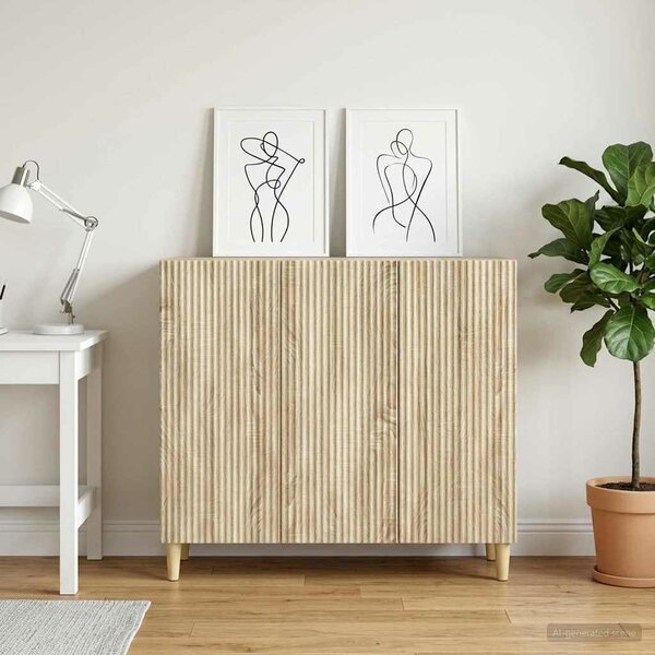 VidaXL Széf Sonoma Tölgy 89 x 34,5 x 80 cm Szerelt Fa