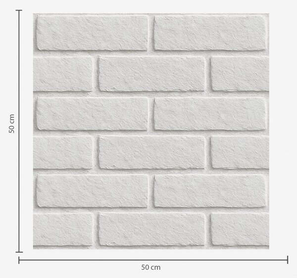 Tapéta Fehér tégla textúra, vízszintes elrendezés, Tapétá loft stílusban, a00877 : Uwalls.hu
