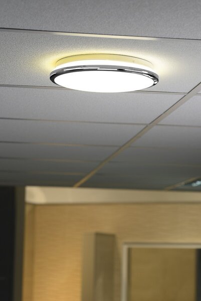 Sapho Sapho, EZÜST LED mennyezeti lámpa, 29cm átmérő, 10W, 230V, 3000K/4000K/6500K, IP44, króm, AU480