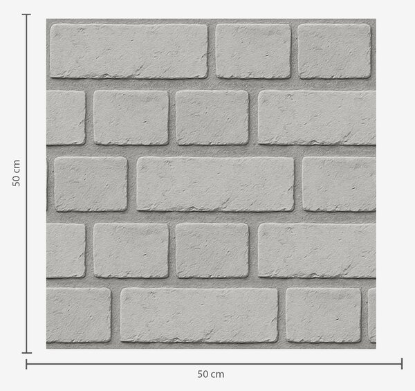 Tapéta Világosszürke tégla textúra, lágy élekkel, Tapétá loft stílusban, a00878 : Uwalls.hu