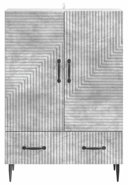 VidaXL Széf fiókkal Betonszürke 66 x 34,5 x 95 cm Szerelt Fa