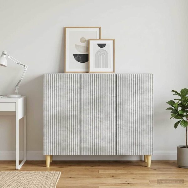 VidaXL Széf Betonszürke 89 x 34,5 x 80 cm Szerelt Fa