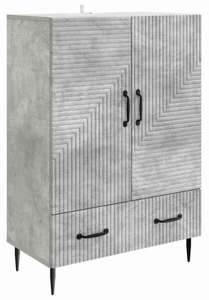 VidaXL Széf fiókkal Betonszürke 66 x 34,5 x 95 cm Szerelt Fa