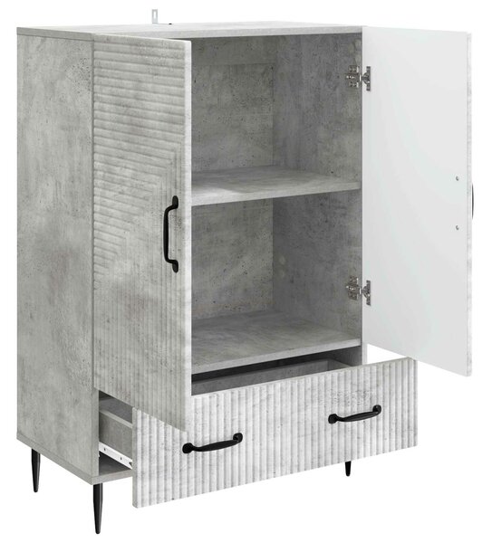 VidaXL Széf fiókkal Betonszürke 66 x 34,5 x 95 cm Szerelt Fa