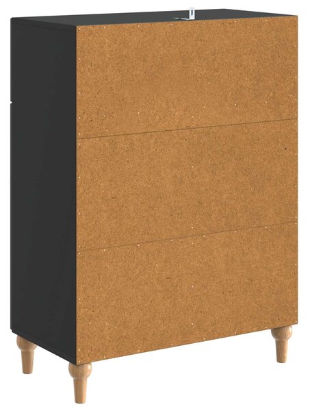 VidaXL Széf Fekete 66 x 34,5 x 90 cm Szerelt Fa