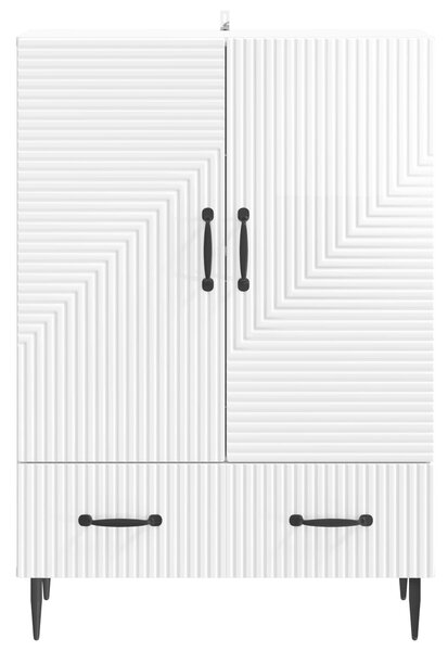 VidaXL Széf fiókkal Magasfényű Fehér 66 x 34,5 x 95 cm Szerelt Fa