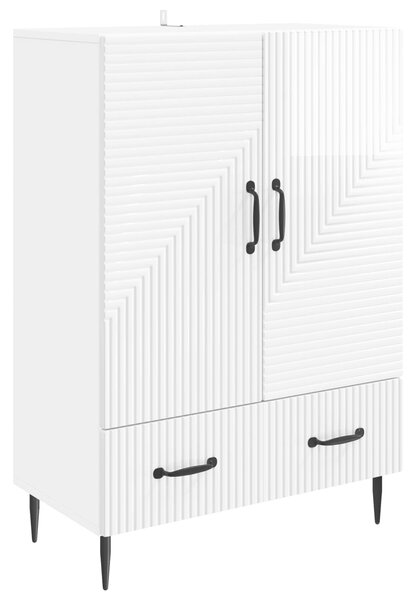 VidaXL Széf fiókkal Magasfényű Fehér 66 x 34,5 x 95 cm Szerelt Fa