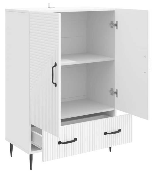 VidaXL Széf fiókkal Magasfényű Fehér 66 x 34,5 x 95 cm Szerelt Fa