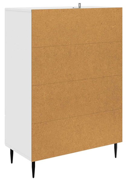 VidaXL Széf fiókkal Magasfényű Fehér 66 x 34,5 x 95 cm Szerelt Fa