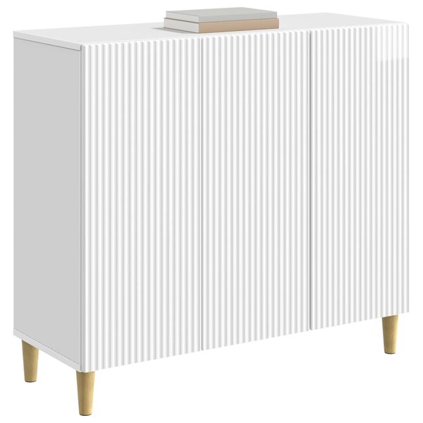 VidaXL Széf Magasfényű Fehér 89 x 34,5 x 80 cm Szerelt Fa