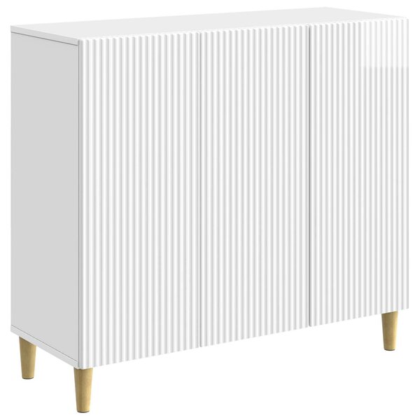 VidaXL Széf Magasfényű Fehér 89 x 34,5 x 80 cm Szerelt Fa