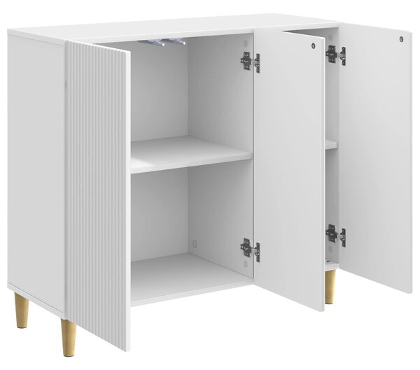 VidaXL Széf Magasfényű Fehér 89 x 34,5 x 80 cm Szerelt Fa