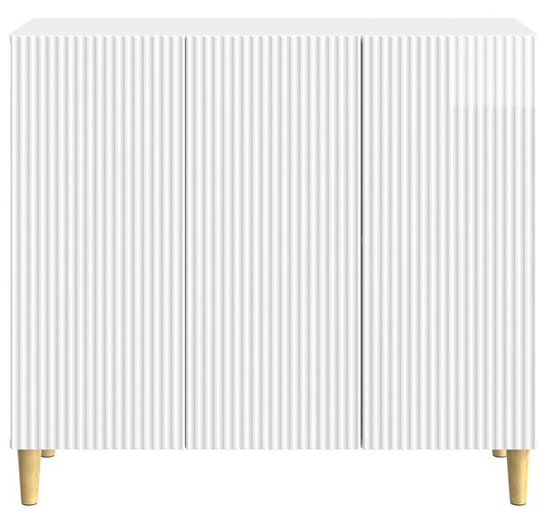 VidaXL Széf Magasfényű Fehér 89 x 34,5 x 80 cm Szerelt Fa
