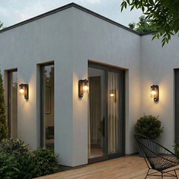 Kültéri Lámpa Lindby, Kaliro, dimmable, Fekete, Terasz, Alumínium, Modern