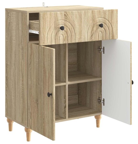 VidaXL Széf Sonoma Tölgy 66 x 34,5 x 90 cm Szerelt Fa