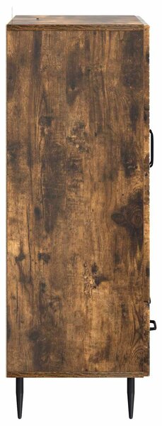 VidaXL Széf fiókkal Füstös Tölgy 66 x 34,5 x 95 cm Szerelt Fa