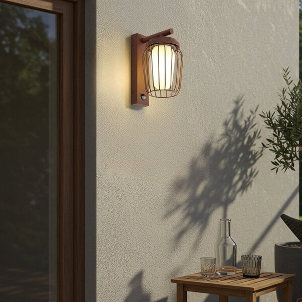 Kültéri Lámpa Lucande, Chandan, dimmable, Barna / Rozsdabarna, Erkély, Alumínium, Modern