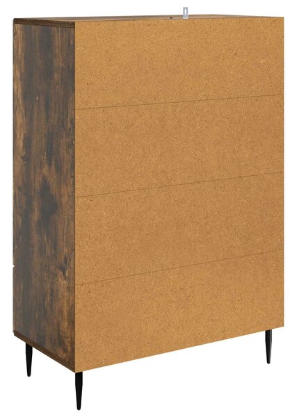 VidaXL Széf fiókkal Füstös Tölgy 66 x 34,5 x 95 cm Szerelt Fa