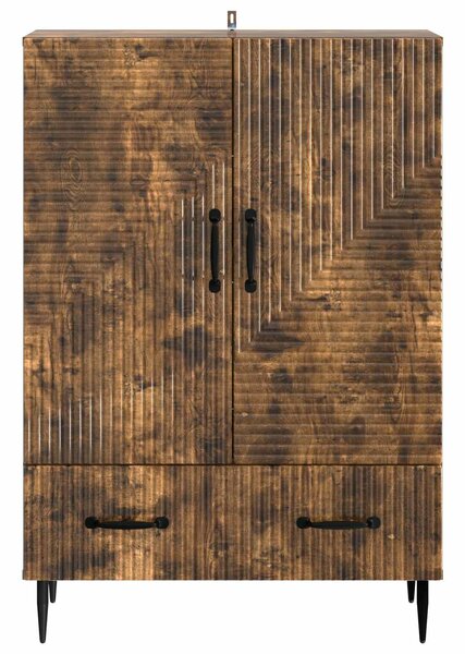 VidaXL Széf fiókkal Füstös Tölgy 66 x 34,5 x 95 cm Szerelt Fa