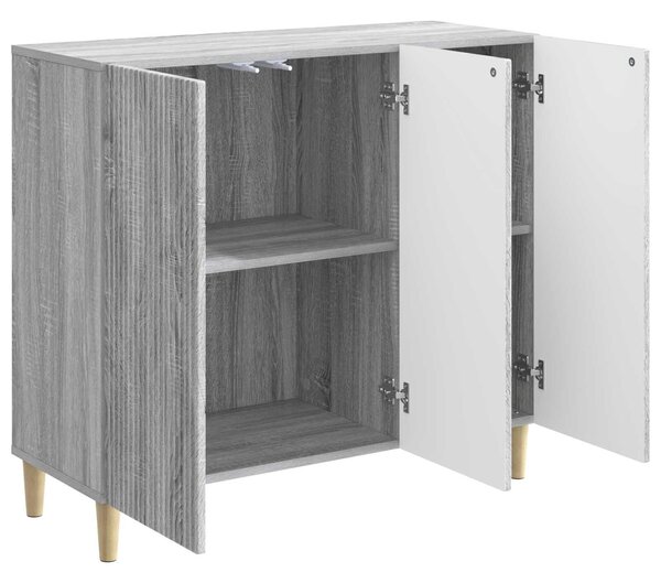 VidaXL Széf Szürke Sonoma 89 x 34,5 x 80 cm Szerelt Fa