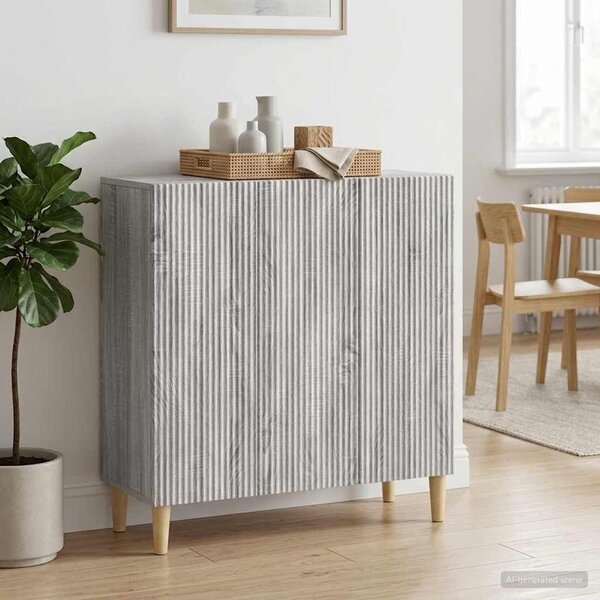 VidaXL Széf Szürke Sonoma 89 x 34,5 x 80 cm Szerelt Fa